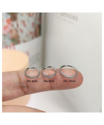 3Pcs 20G 18G 16G Surgical Steel Hinged Segment Nose Rings Septum Jewelry, Lip Nose Ring Helix Cartilage Conch Piercing Jewelr...