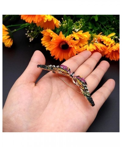 Guoshang Women Large Colorful Butterfly Shaped Brooch Pin Rhinestone Crystal Butterfly Lapel Pin for Coats Jackets Sweaters A...