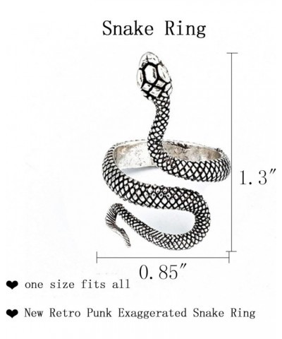 Snake Ring for Women Vintage Animal Cobra Rings Adjustable Snake Ring Silver Snake Ring $7.50 Rings