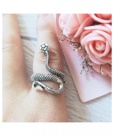 Snake Ring for Women Vintage Animal Cobra Rings Adjustable Snake Ring Silver Snake Ring $7.50 Rings