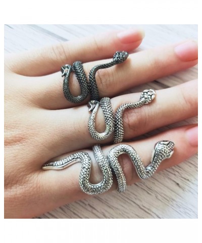 Snake Ring for Women Vintage Animal Cobra Rings Adjustable Snake Ring Silver Snake Ring $7.50 Rings