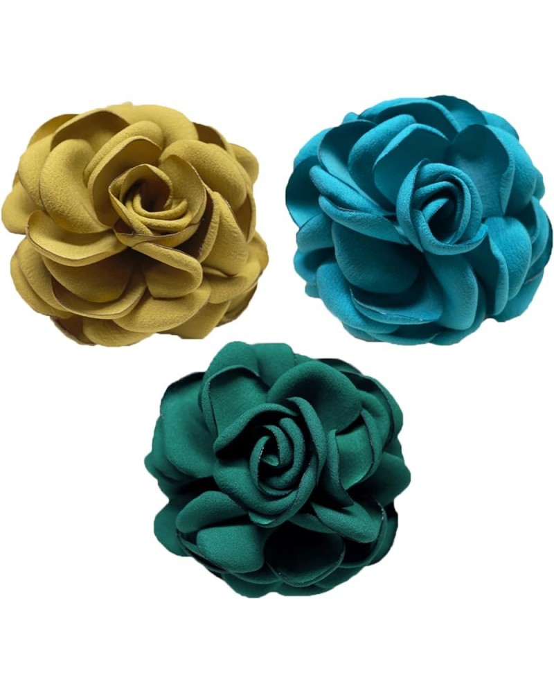 Rose Flower Accessories Brooches Wedding Bridal Bouquet Brooch Pin Hairpin for Women 4-Mixed Color D $9.87 Brooches & Pins