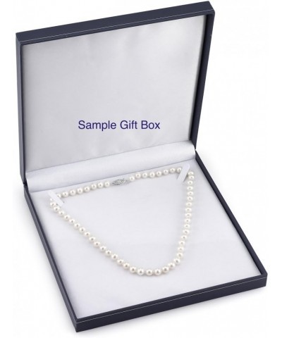 14K Gold 6.0-6.5mm Round Genuine White Japanese Akoya Saltwater Cultured Pearl Necklace for Women 24.0 Inches White Gold $529...