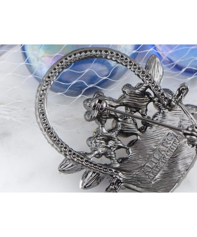 Silvery Tone Shine Colorful Rhinestones Spring Floral Basket Brooch Pin Color_3 $12.38 Brooches & Pins