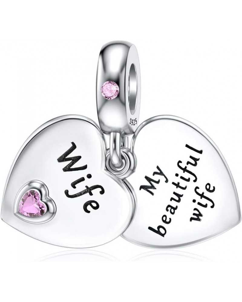 925 Sterling Silver Charms Mother Daughter Sister Dangle Bead for Charm Bracelet Necklace Wife-Dangle Charms $12.04 Bracelets