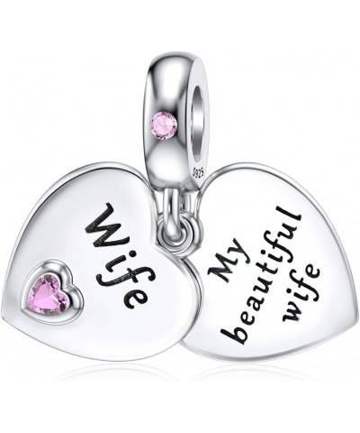 925 Sterling Silver Charms Mother Daughter Sister Dangle Bead for Charm Bracelet Necklace Wife-Dangle Charms $12.04 Bracelets