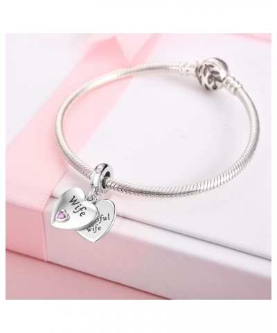 925 Sterling Silver Charms Mother Daughter Sister Dangle Bead for Charm Bracelet Necklace Wife-Dangle Charms $12.04 Bracelets