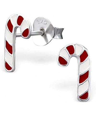 925 Sterling Silver Small Christmas Candy cane Stud Earrings (Nickel Free) 990 $11.01 Earrings