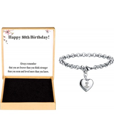 Happy Birthday Gifts Bracelet Heart Charm Birthday Bracelets Gift for Women Teen Girls 11th 12th 13th 14th 15th 16th 17th 18t...