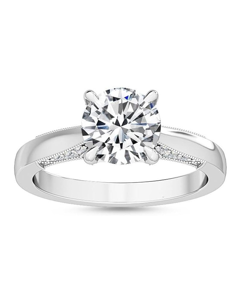 1-5 Carat (ctw) White Gold Round Cut LAB GROWN Diamond Solitaire Engagement Ring (Color H-I Clarity VS1-VS2) 5.0 Platinum $48...