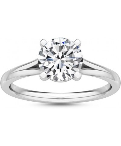 1-5 Carat (ctw) White Gold Round Cut LAB GROWN Diamond Solitaire Engagement Ring (Color H-I Clarity VS1-VS2) 9.5 Platinum $1....