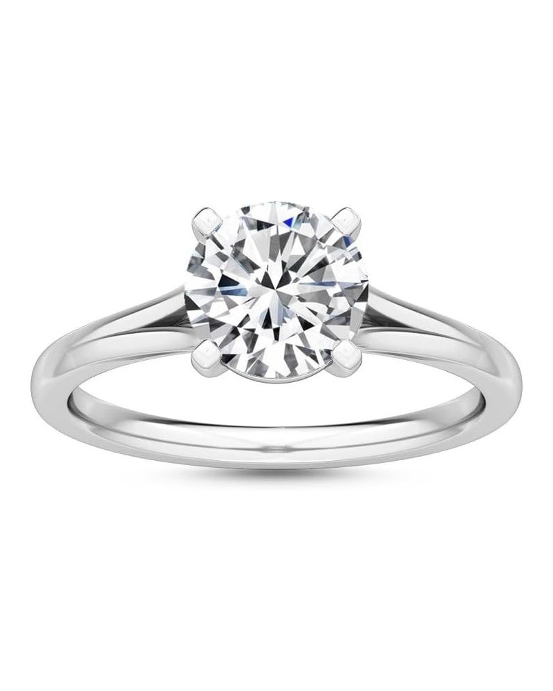 1-5 Carat (ctw) White Gold Round Cut LAB GROWN Diamond Solitaire Engagement Ring (Color H-I Clarity VS1-VS2) 9.5 Platinum $1....