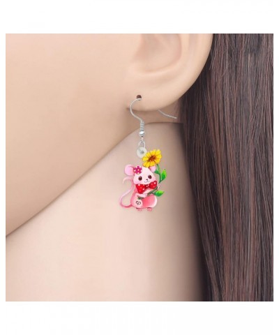 Acrylic Lovely Possum Earrings Opossum Dangle Drop Novelty Jewelry For Women Girls Ladies Dainty Gift Rat G $6.62 Earrings