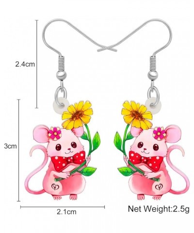 Acrylic Lovely Possum Earrings Opossum Dangle Drop Novelty Jewelry For Women Girls Ladies Dainty Gift Rat G $6.62 Earrings