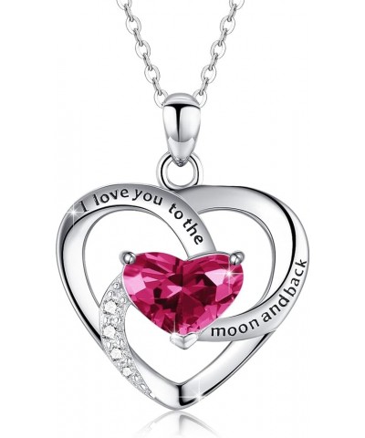 Heart Necklaces S925 Sterling Silver Heart Necklace Dainty Heart Jewelry Gifts for Women Girls 09-1469F $19.24 Necklaces