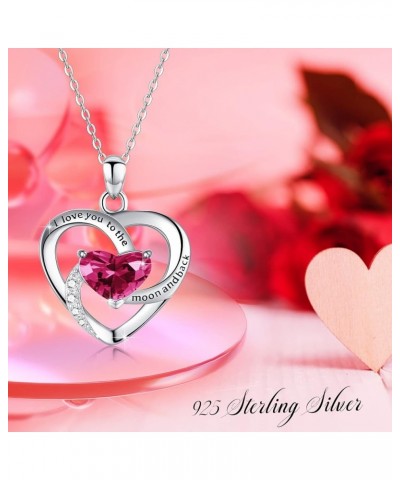 Heart Necklaces S925 Sterling Silver Heart Necklace Dainty Heart Jewelry Gifts for Women Girls 09-1469F $19.24 Necklaces