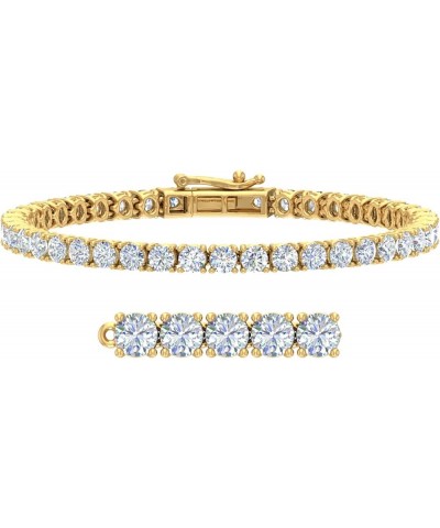 8 Carat Diamond Tennis Bracelet in 14K Gold (7 Inch) - IGI Certified Yellow Gold $1.00 Bracelets