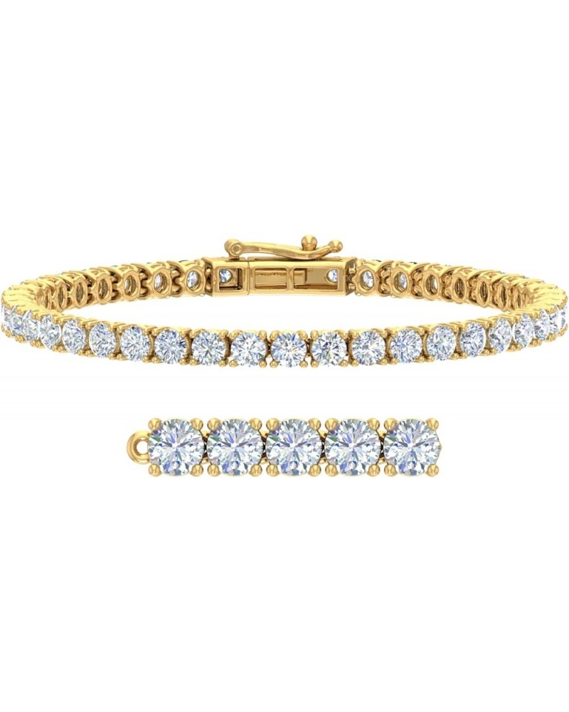 8 Carat Diamond Tennis Bracelet in 14K Gold (7 Inch) - IGI Certified Yellow Gold $1.00 Bracelets