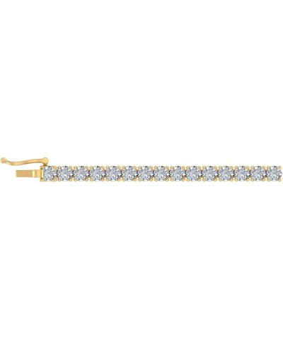 8 Carat Diamond Tennis Bracelet in 14K Gold (7 Inch) - IGI Certified Yellow Gold $1.00 Bracelets