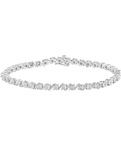 1/3 Carat tw Natural Diamond Tennis Bracelet in 925 Sterling Silver $37.08 Bracelets