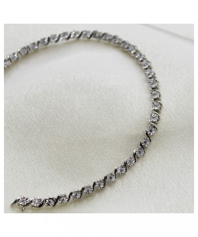 1/3 Carat tw Natural Diamond Tennis Bracelet in 925 Sterling Silver $37.08 Bracelets