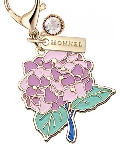 MC396 Big Hydrangea Flower Lobster Clasp Charm for Women Girls with Velvet Bag (Purple,1 Piece) $7.69 Bracelets