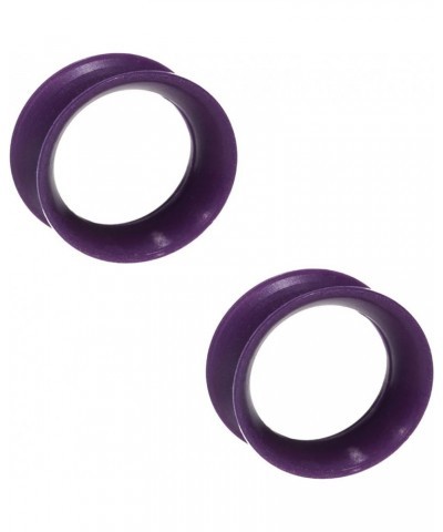 KAOS BRAND: Pair of True Purple Silicone Double Flared Skin Eyelets 5/8 $11.88 Body Jewelry