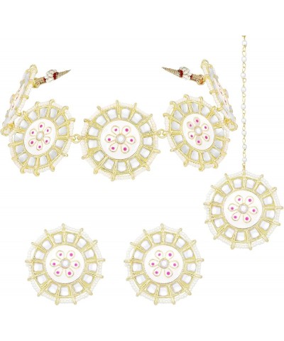 Indian Ethnic Wedding Wear Necklace Set White 6 $15.36 Jewelry Sets