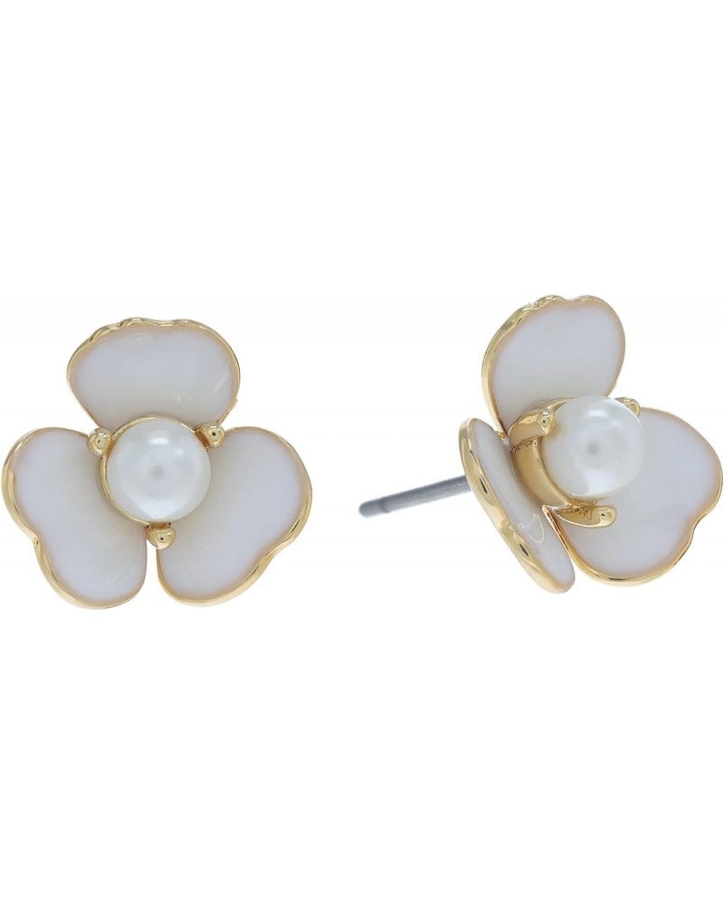 Bouquet Toss Studs Earrings White Gold One Size $28.09 Earrings