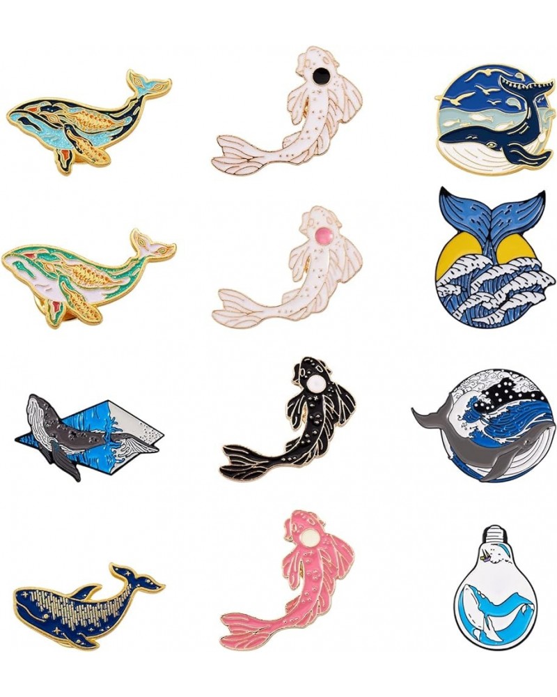 Pandahall Various Theme Alloy Enamel Brooches Lapel Brooch Enamel Pin Set Fish Themed $9.11 Brooches & Pins