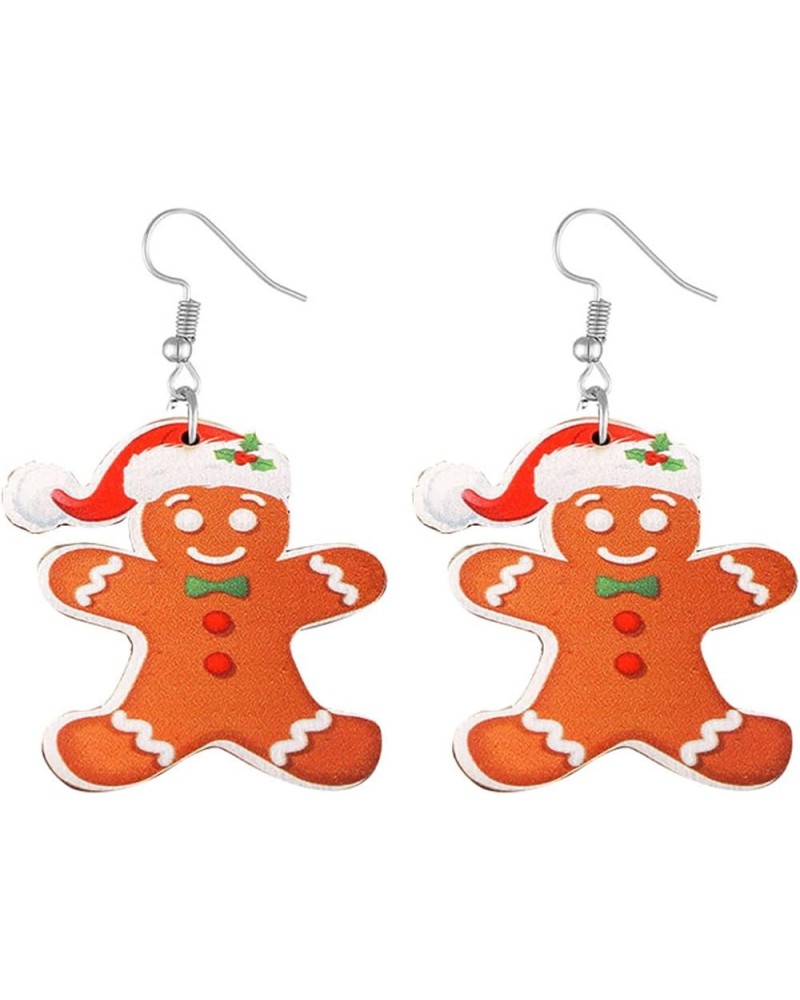 Christmas Earrings For Women Girls Cute Colorful Acrylic Christmas Santa Claus HO HO HO Tree Gingerbread Man Dangle Drop Holi...