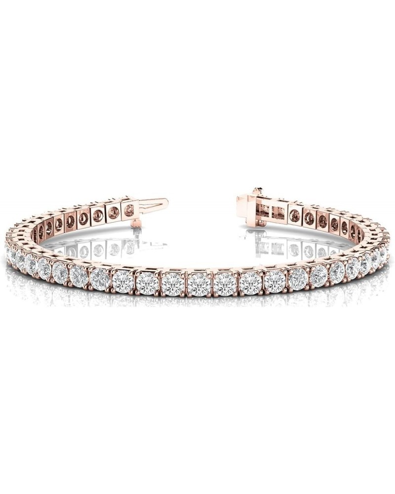 14K Gold Diamond Tennis Bracelet with 2 – 14 CTW Lab Grown Diamonds, E-F, VS1-VS2 Diamond Bracelet 7 14 CTTW Rose Gold $2.00 ...