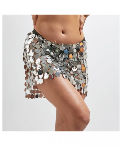 Ladies Sexy sequin waist chain skirt party Halloween carnival handmade body chain silve-kai-1251 $22.00 Body Jewelry