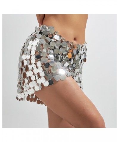 Ladies Sexy sequin waist chain skirt party Halloween carnival handmade body chain silve-kai-1251 $22.00 Body Jewelry