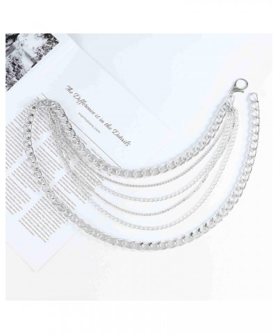 Women's Sparkly Body Chains Silver Rhinestone Waist Chain Belly Body Chains Fashion Waist Jewelry $10.19 Body Jewelry