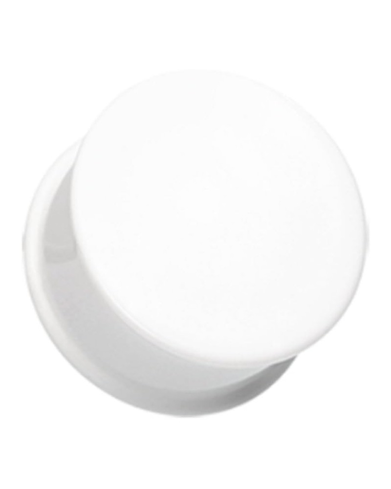 Basic Acrylic Single Flared Ear Gauge Plug (Sold by Pair) 00 GA, White $9.35 Body Jewelry