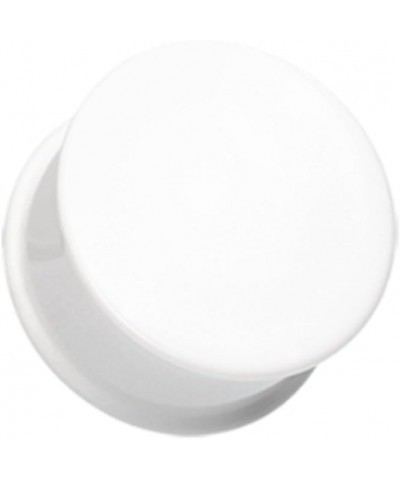 Basic Acrylic Single Flared Ear Gauge Plug (Sold by Pair) 00 GA, White $9.35 Body Jewelry