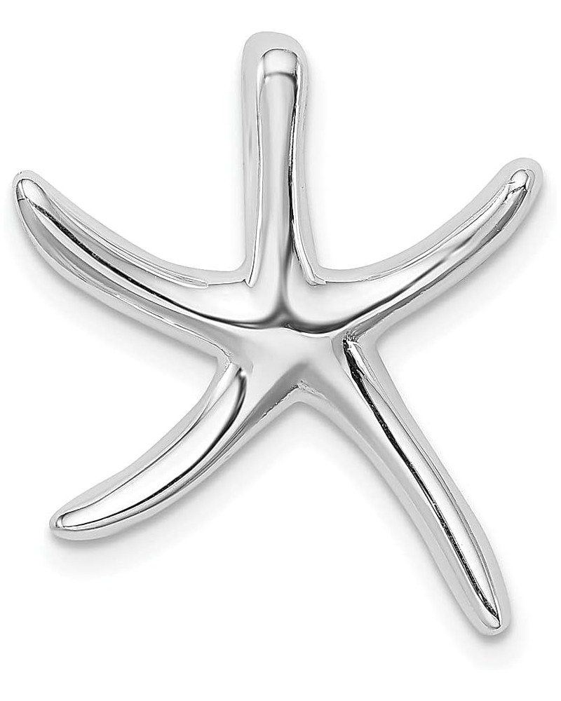 925 Sterling Silver Starfish Slide Necklace Charm Pendant Fish Sea Life Fine Jewelry For Women Gifts For Her $42.05 Pendants