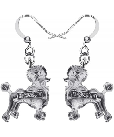 Sweet Enamel Dangle Poodle Earrings for Women Girls Jewelry Gifts Novelty Funny Dog Charms Blue $9.00 Earrings