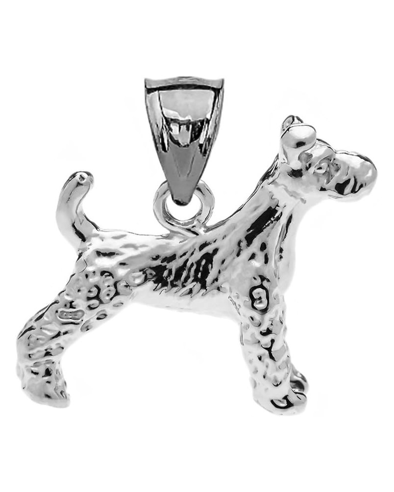 Solid Sterling Silver Irish Terrier Charm Pendant $14.49 Pendants