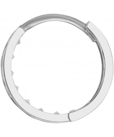 14k REAL White Gold 2mm Thickness CZ Channel Set Hoop Huggie Earrings - 3 Differnet Size Available 12 mm $31.27 Earrings