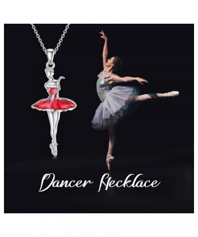 Ballerina Necklace 925 Sterling Silver Dancer Jewelry Gift for Women Girls Christmas Jan-01 $18.04 Necklaces