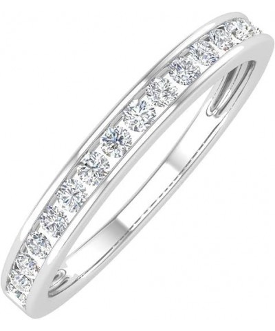 1/2-2.5 Carat Channel Set LAB GROWN Diamond Ladies Anniversary Wedding Band in 10K White Gold 4 Platinum $507.76 Rings