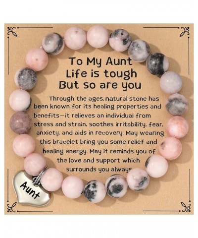 Get Well Soon Gifts for Women - Life is Tough But So are You Natural Stone Bracelet, Anti-Anxiety Relaxation Gifts aunt life ...