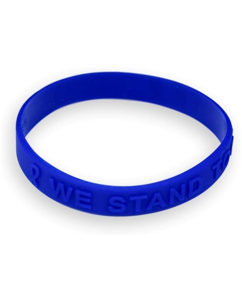 Blue Ribbon Awareness Embossed Silicone Bracelet 1 $6.86 Bracelets