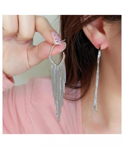 Gold Tassel Earrings for Women Boho Linear Tassel Drop Dangling Earrings Long Fringe Chain Dangle Earrings Party Wedding Prom...