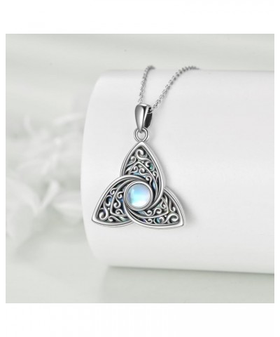 Sterling Silver Teardrop Moonstone/Peridot/Lapis Lazuli Pendant Celtic Knot/Witches Knot/Necklace trinity knot necklace $18.3...