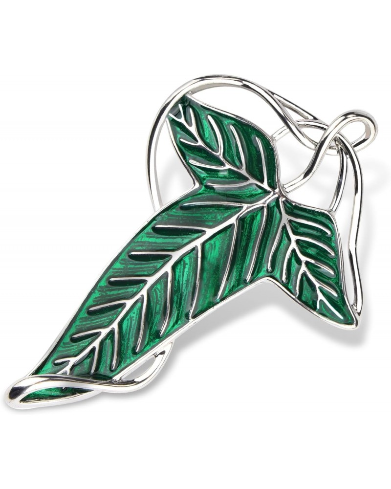 Elegance Elven Green Tree Leaf Enamel Pin,Cloak Clasp Brooches Elven Keepsake Pin for Luck and Mystery – Perfect for Christma...