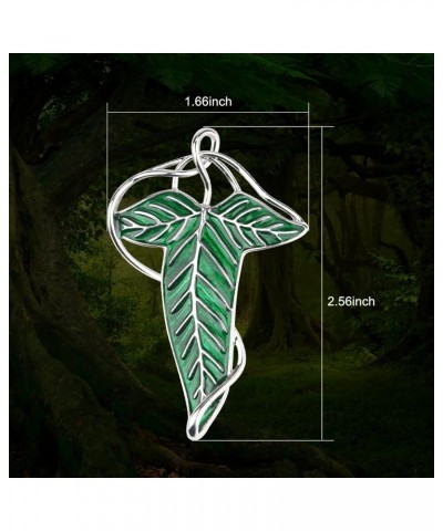 Elegance Elven Green Tree Leaf Enamel Pin,Cloak Clasp Brooches Elven Keepsake Pin for Luck and Mystery – Perfect for Christma...