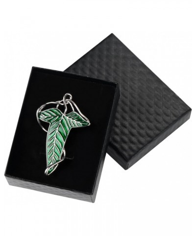 Elegance Elven Green Tree Leaf Enamel Pin,Cloak Clasp Brooches Elven Keepsake Pin for Luck and Mystery – Perfect for Christma...